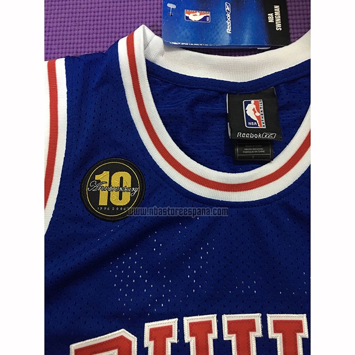 Camiseta Philadelphia 76ers Allen Iverson NO 3 Retro 10th Azul